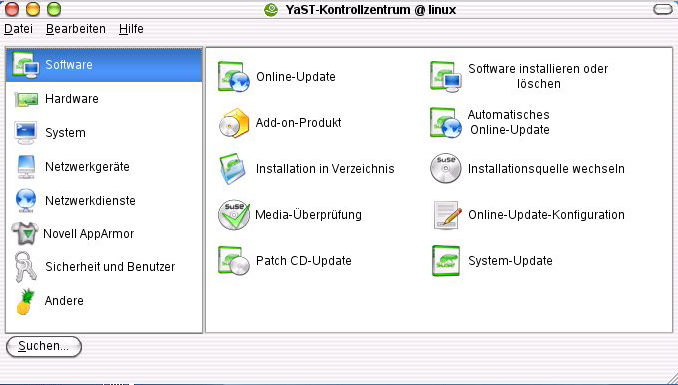 Datei:YaST Kontrollzentrum.jpg
